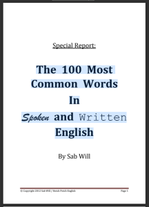 The 100 Most Common Words In Spoken and Written English